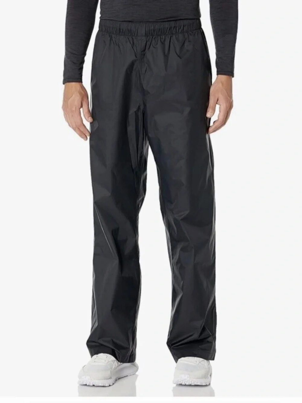COLUMBIA Men’s Rain Pants SZ XXL Black Elastic Waistband Outdoors